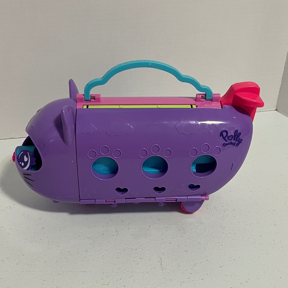POLLY POCKET KITTY AIRWAYS‎ PLANE PLAYSET Adventures In RIO Mattel